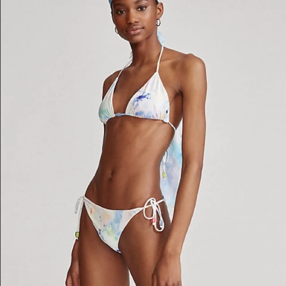 NWT Polo Ralph Lauren bikini set Paint Splatter Size M